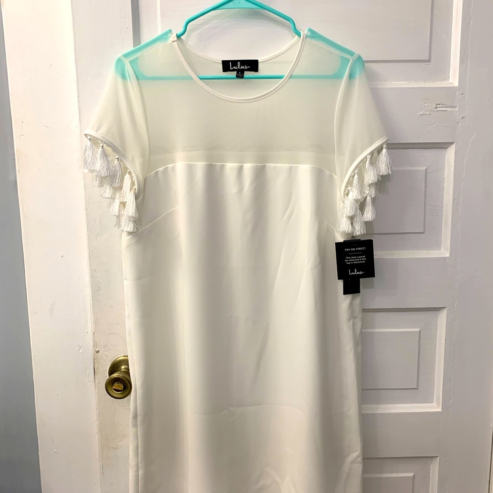 NWT Lulus White Party Dress, L